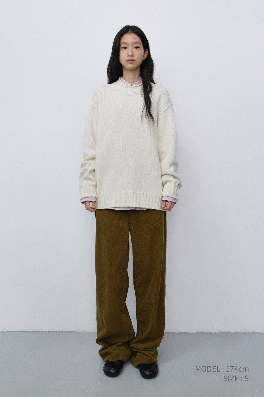 Dunst 90S Wide Corduroy Jeans Olive Green