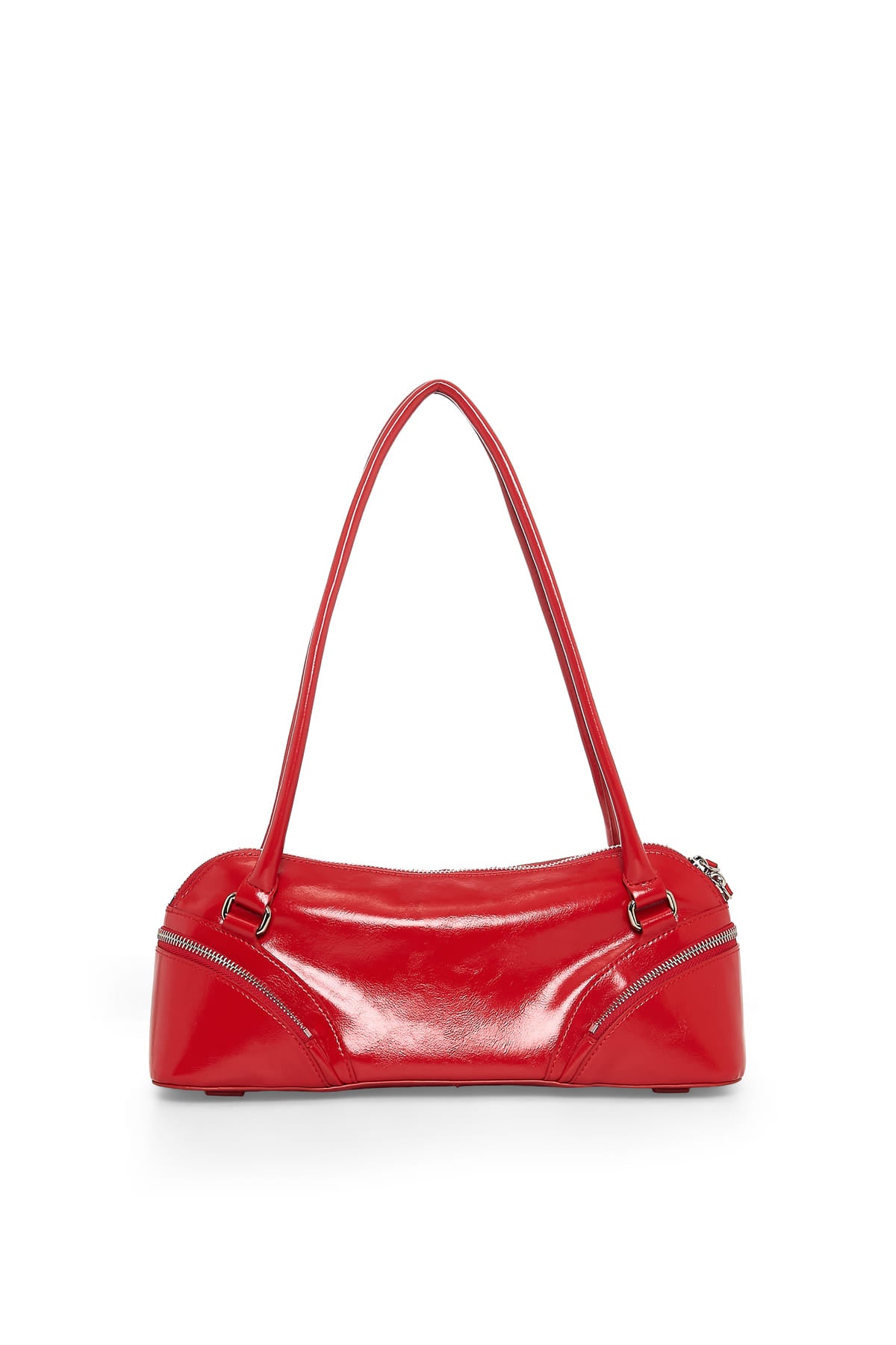 [matinkim] Curve Zip Baguette Bag IN Red