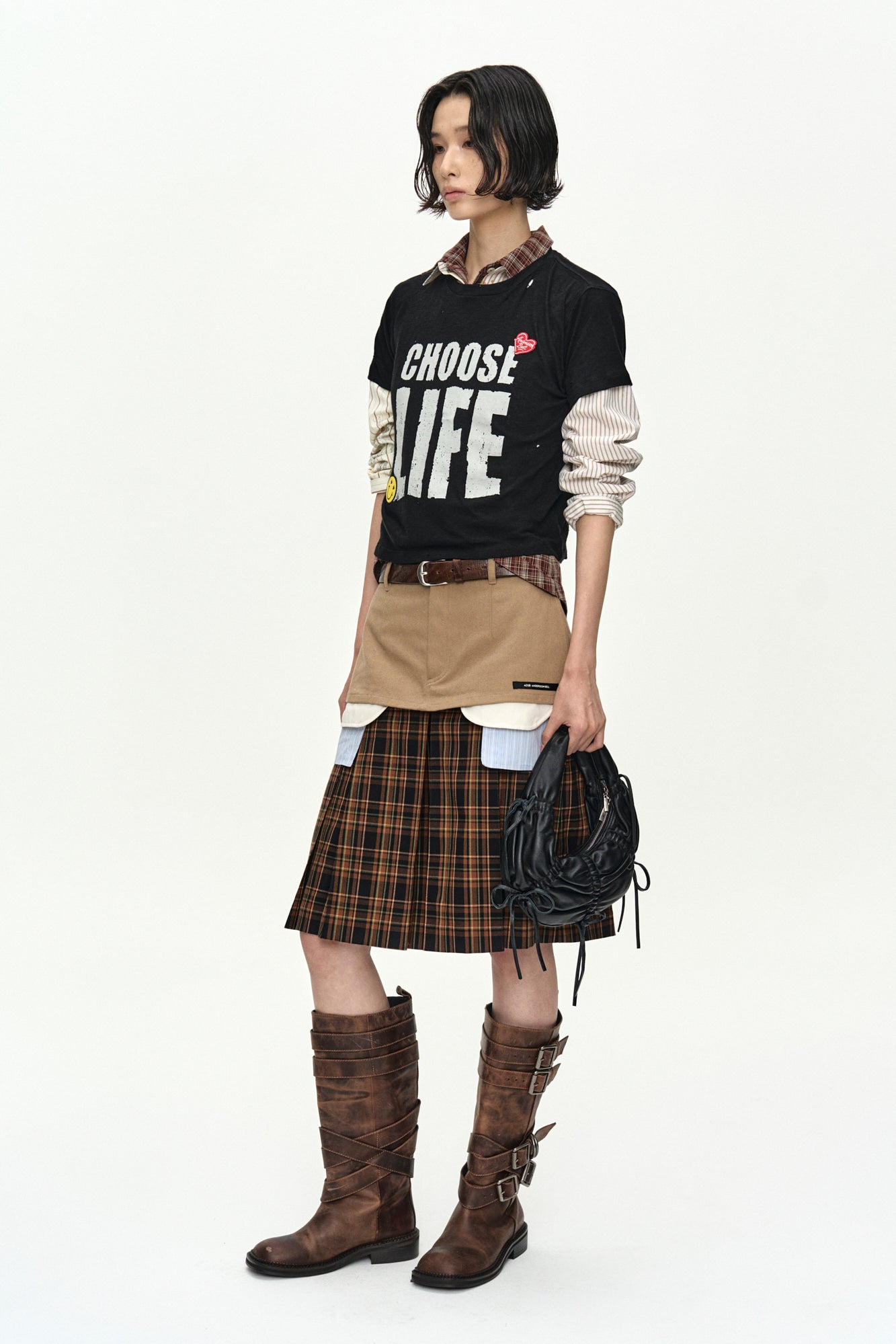 Andersson Bell Necklace & Choker Trompe-L'Oeil Graphic Shirt