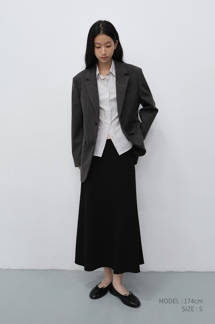 Dunst Fluid Long Skirt Black