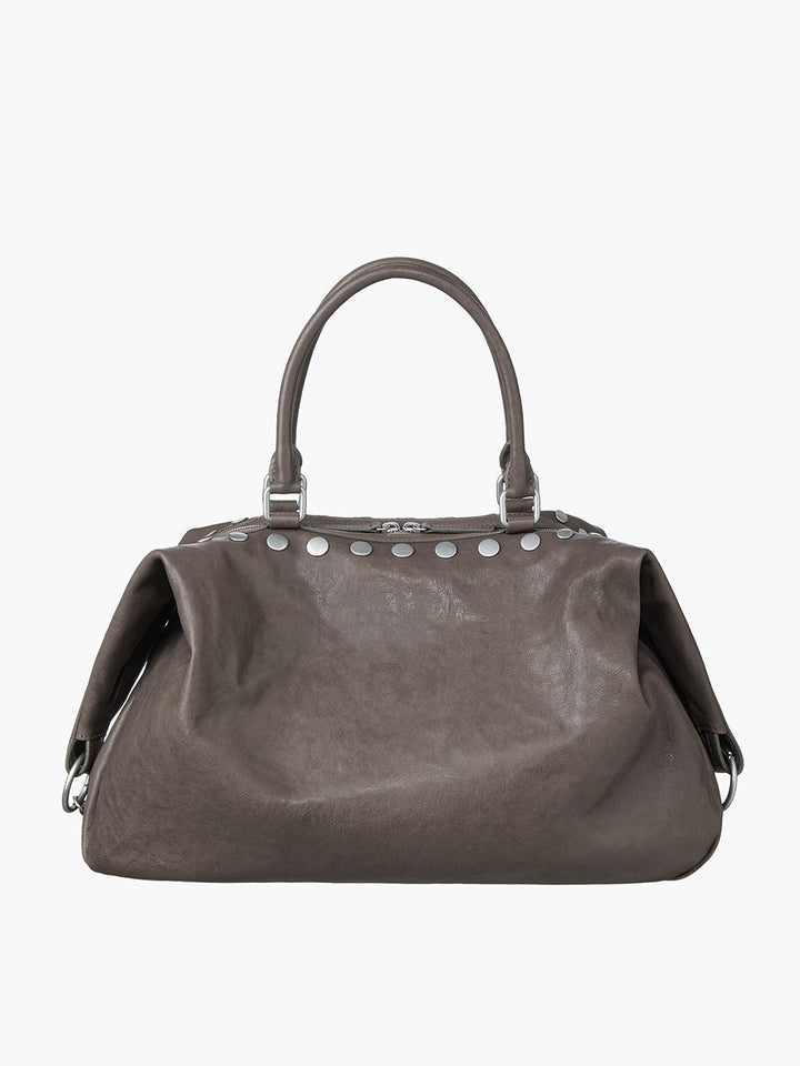 Margesherwood Dumpling Stud taupe washed nappa