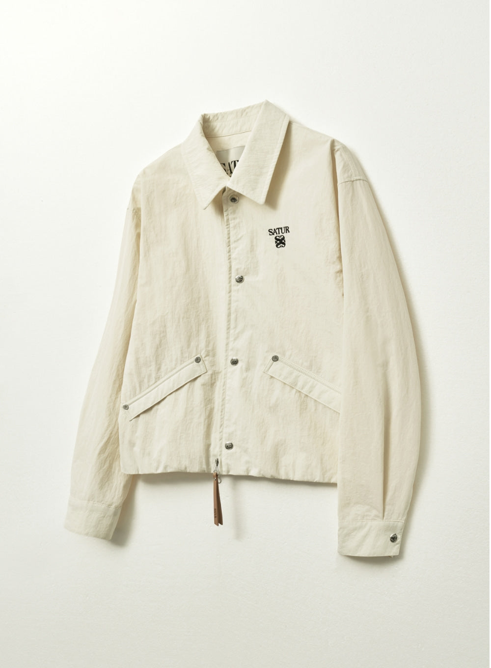[satur] (W) Teo Nylon Coach Jacket - Cream