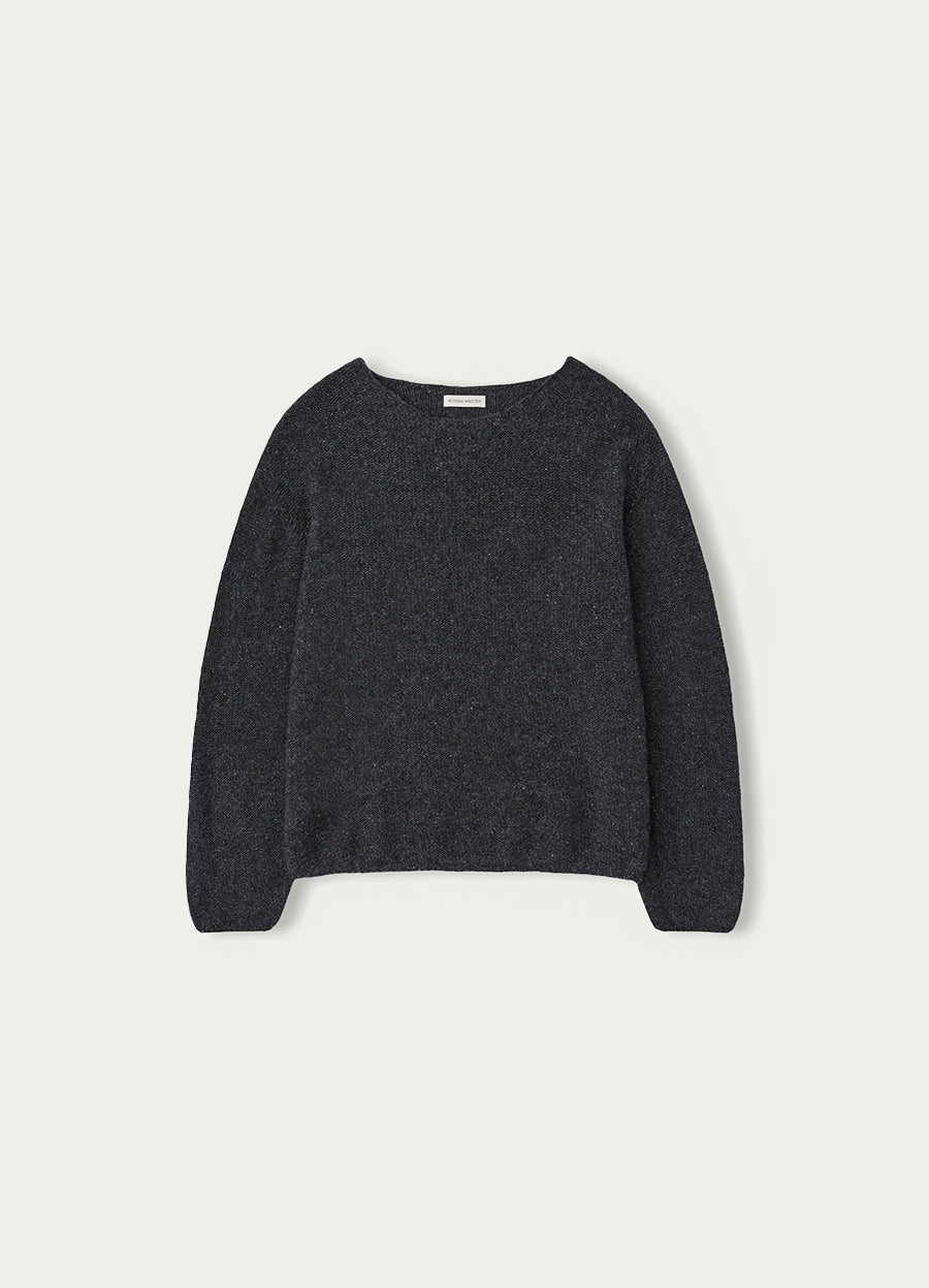Nothing Written Nep boat neck sweater (Charcoal)