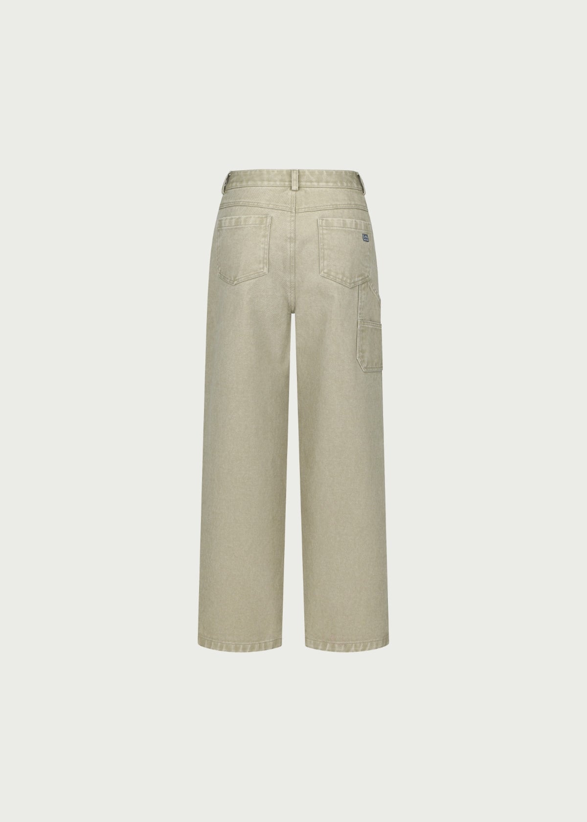 Depound color denim work pants - beige