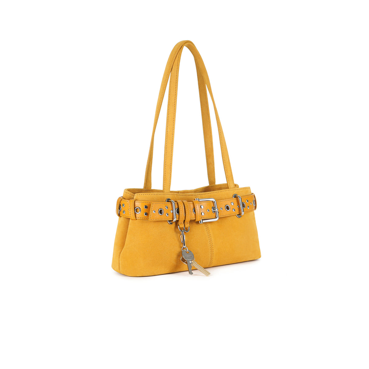 Osoi Shoulder Brocle Mini Suede Mustard Combi