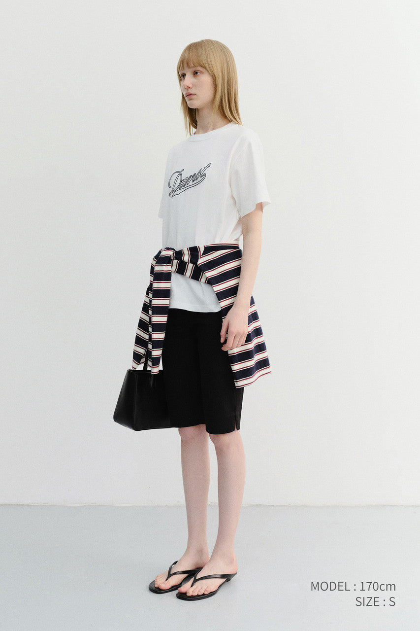 Dunst Unisex Chain Logo T-Shirt Off White