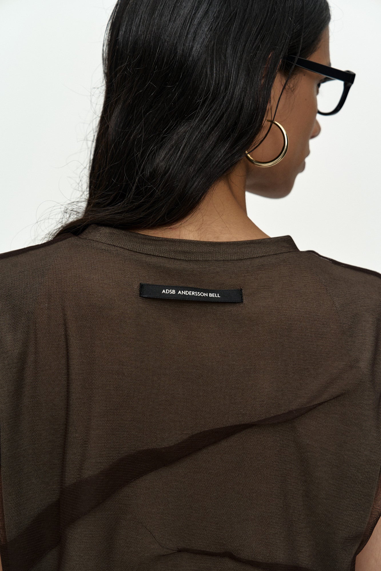 Andersson Bell Layered Mesh Tuck & Dart Top