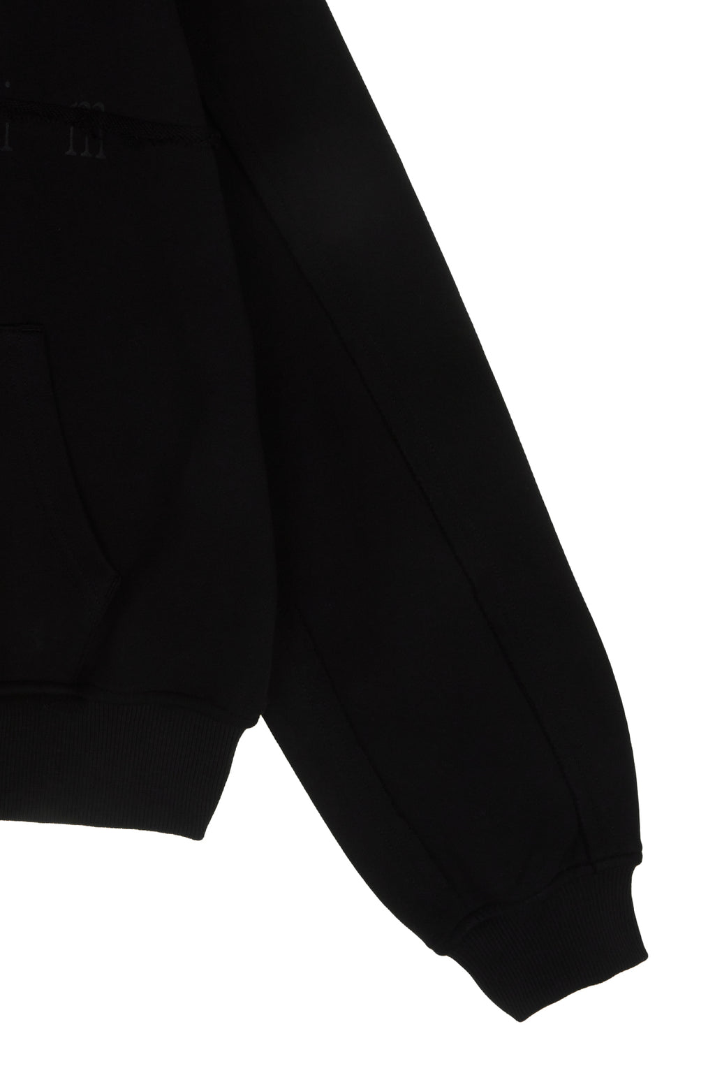 [matinkim] CUTTED LOGO HOODY IN BLACK