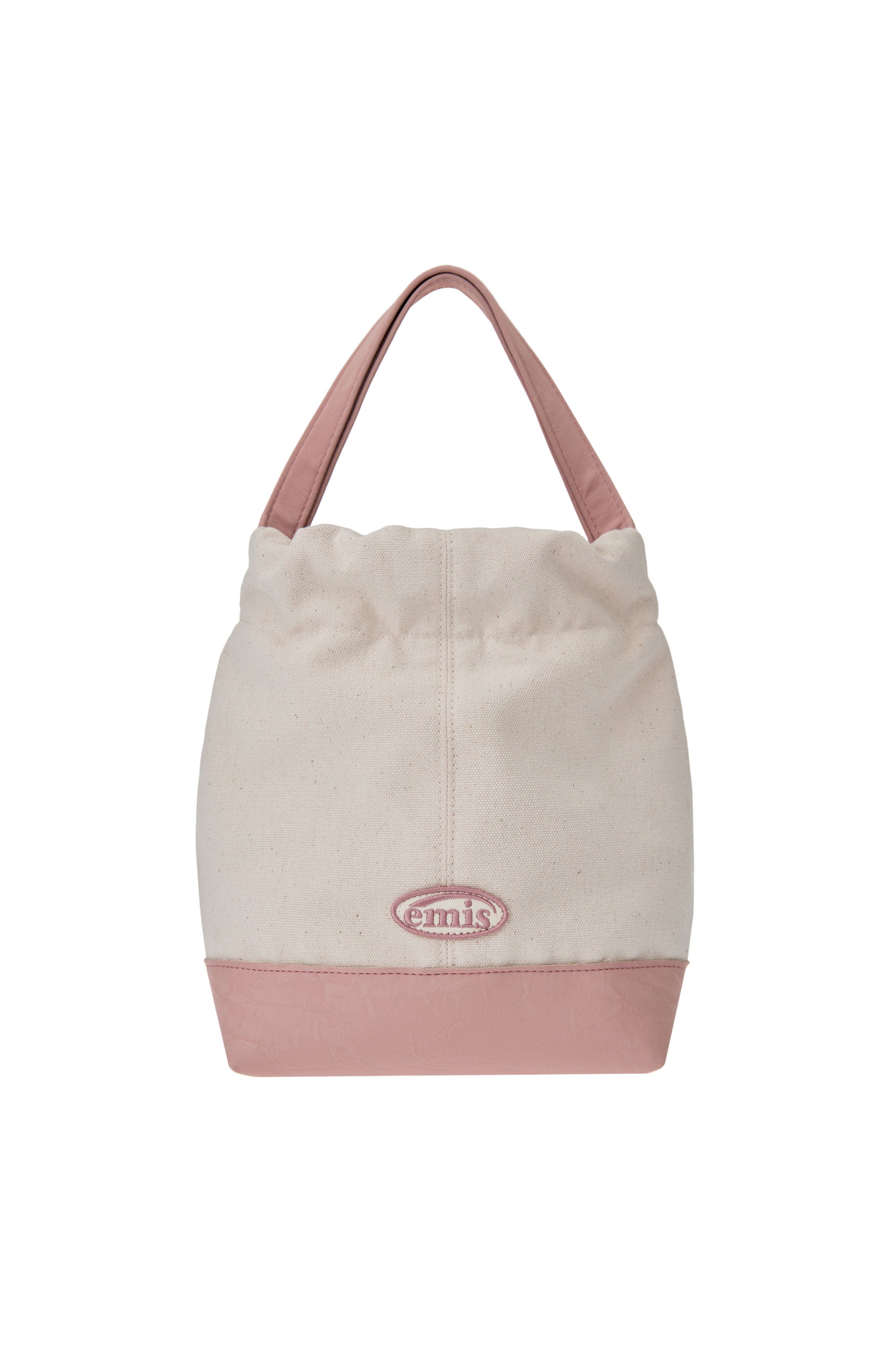 CANVAS TOTE BUCKET BAG-PINK