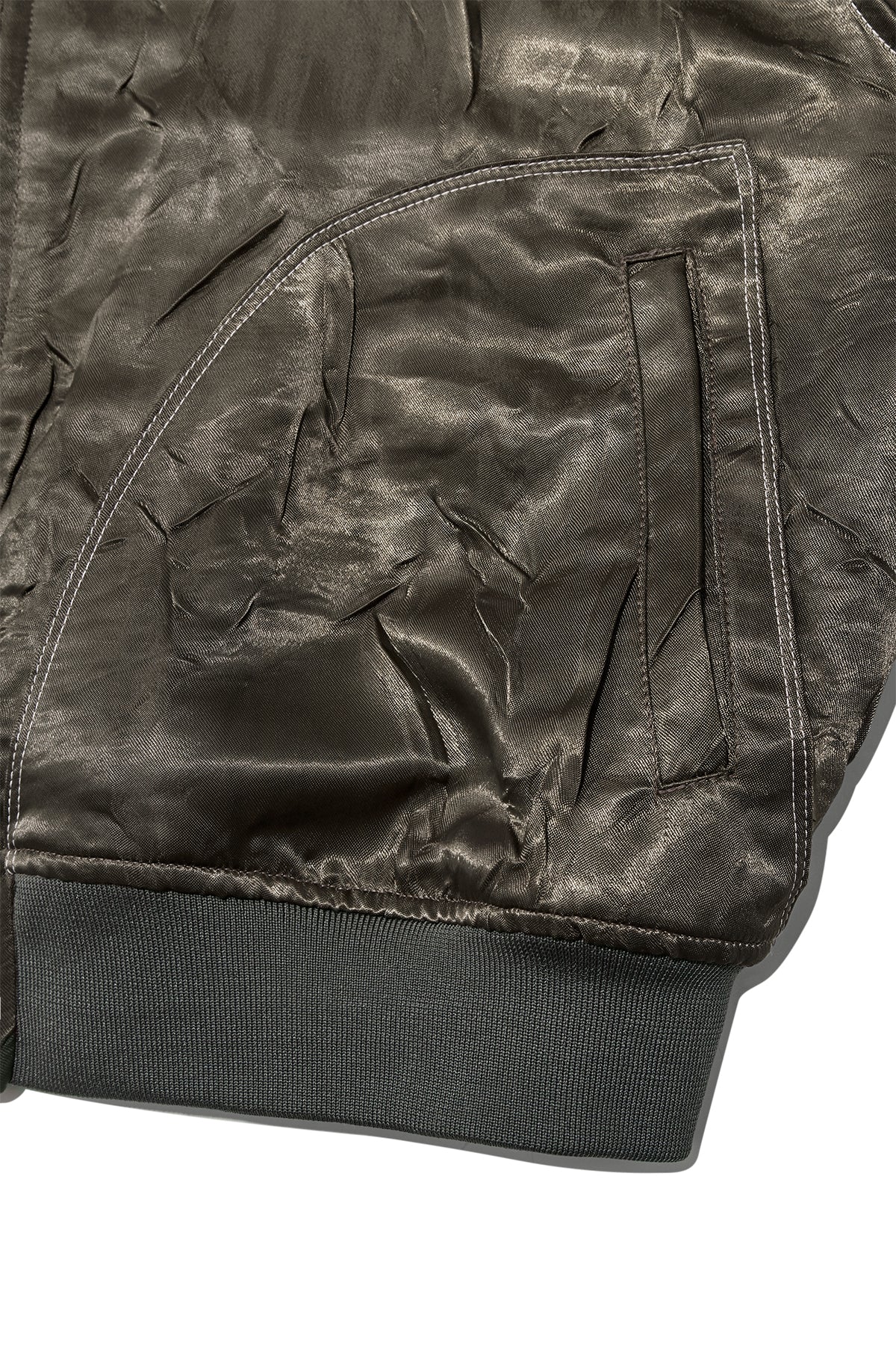 [matinkim] BACK LOGO CRINKLE BLOUSON FOR WOMEN IN KHAKI