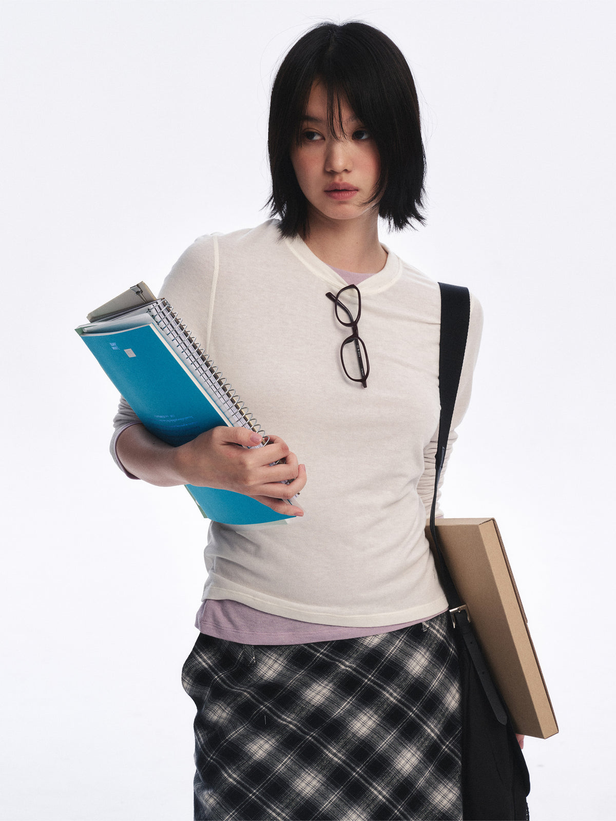Low Classic Wool-Blend Stitch Long Sleeve Tee Lavender