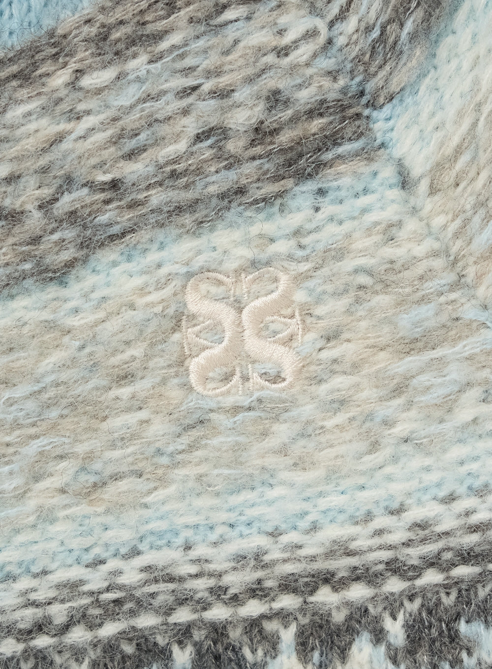 [satur] (W) Nordic Reverse Knit Cardigan - Sky Blue
