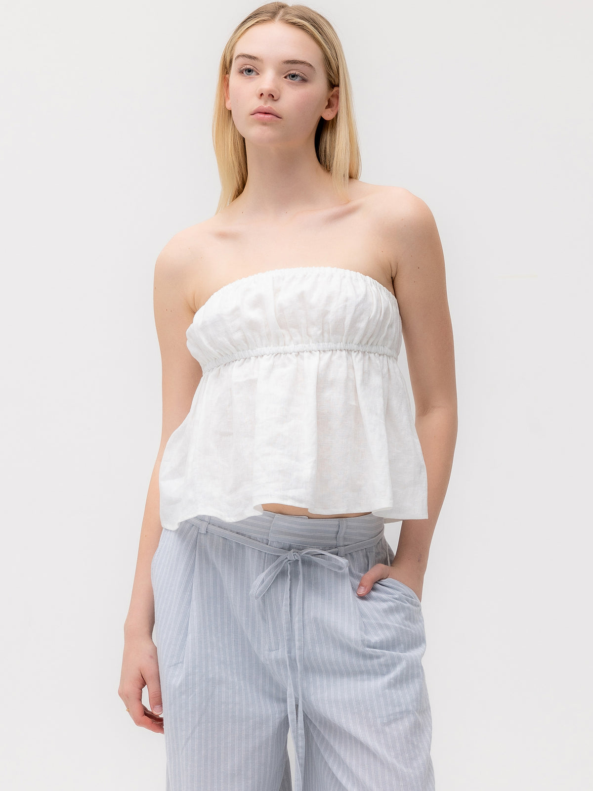 GLOWNY G Harbor Linen Tube (White)