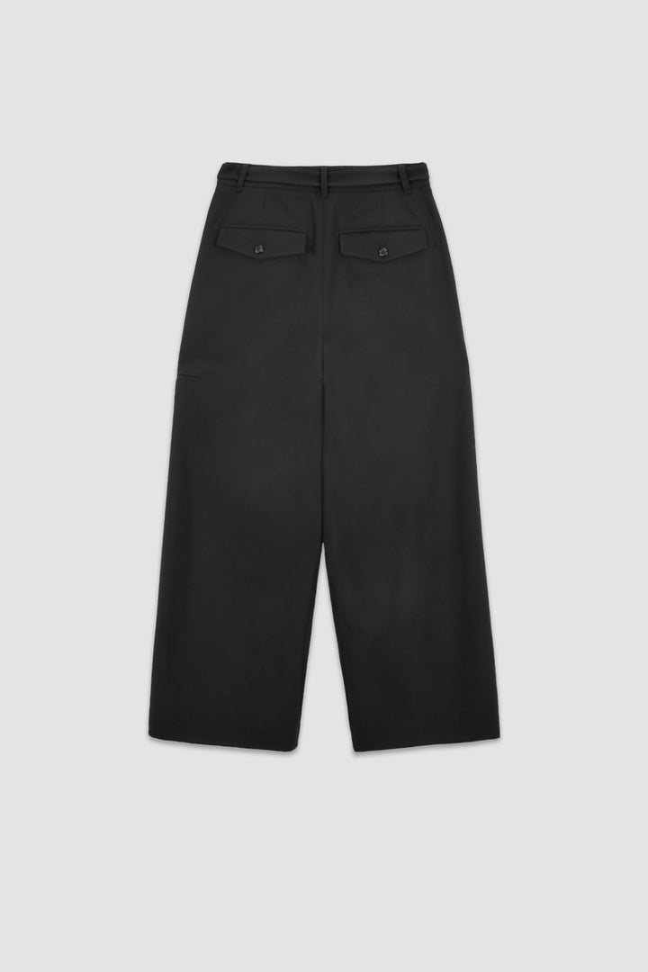 Matinkim Diagonal Zipper Belted Pants IN Black