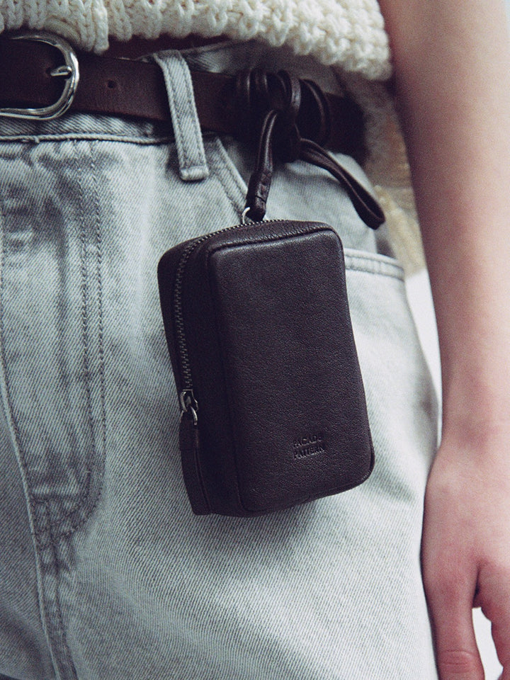 Facade Pattern Strap Mini Bag chocolate