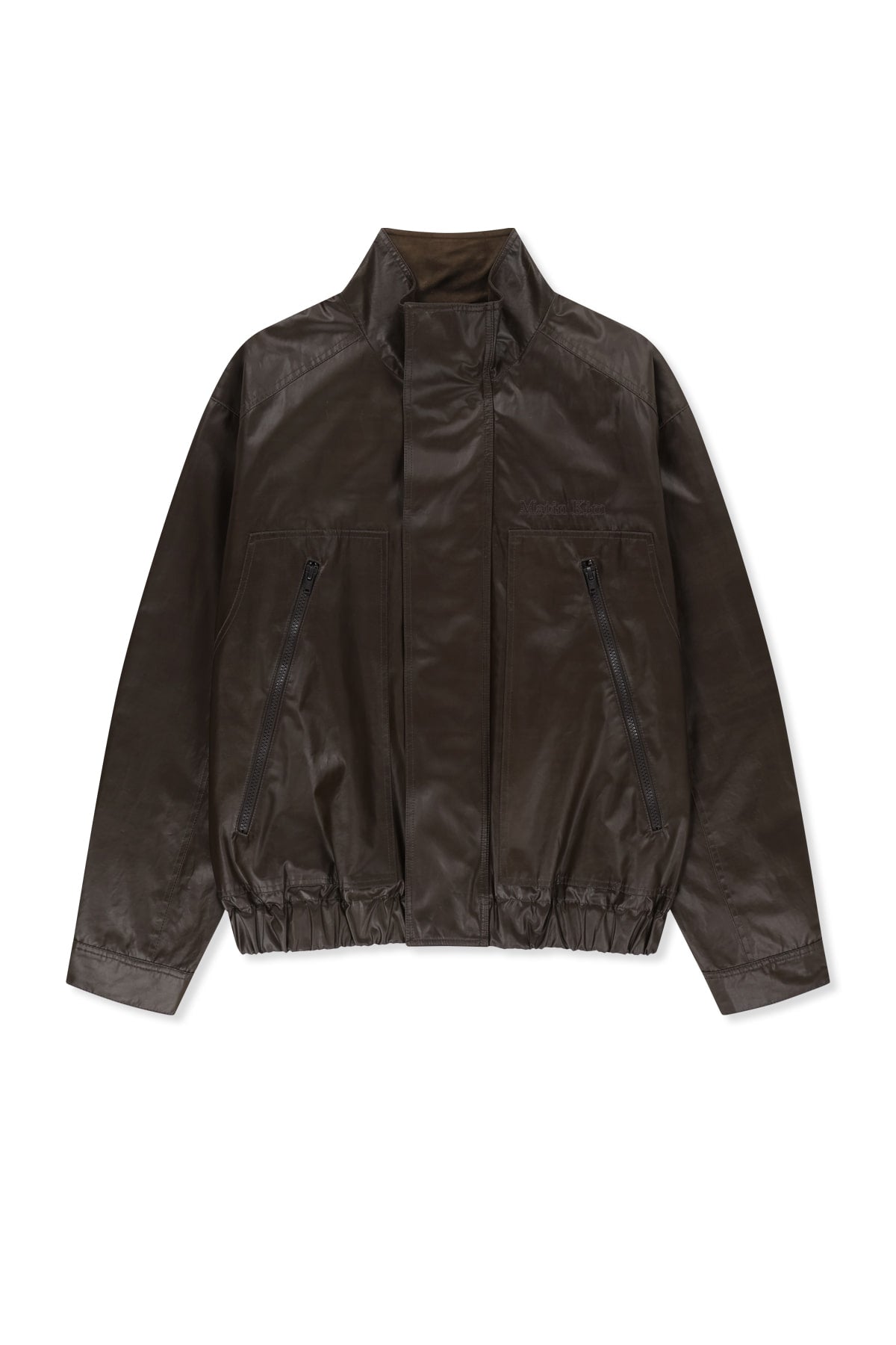 Matinkim Waxed High Neck Jumper IN Brown