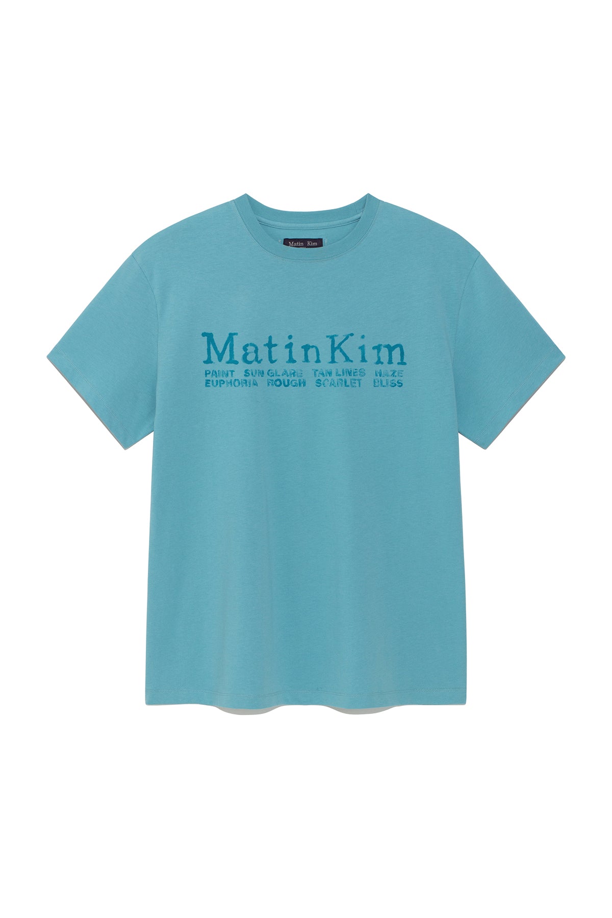 Matinkim Sweat Printing Logo Top For Men IN Turquoise Blue