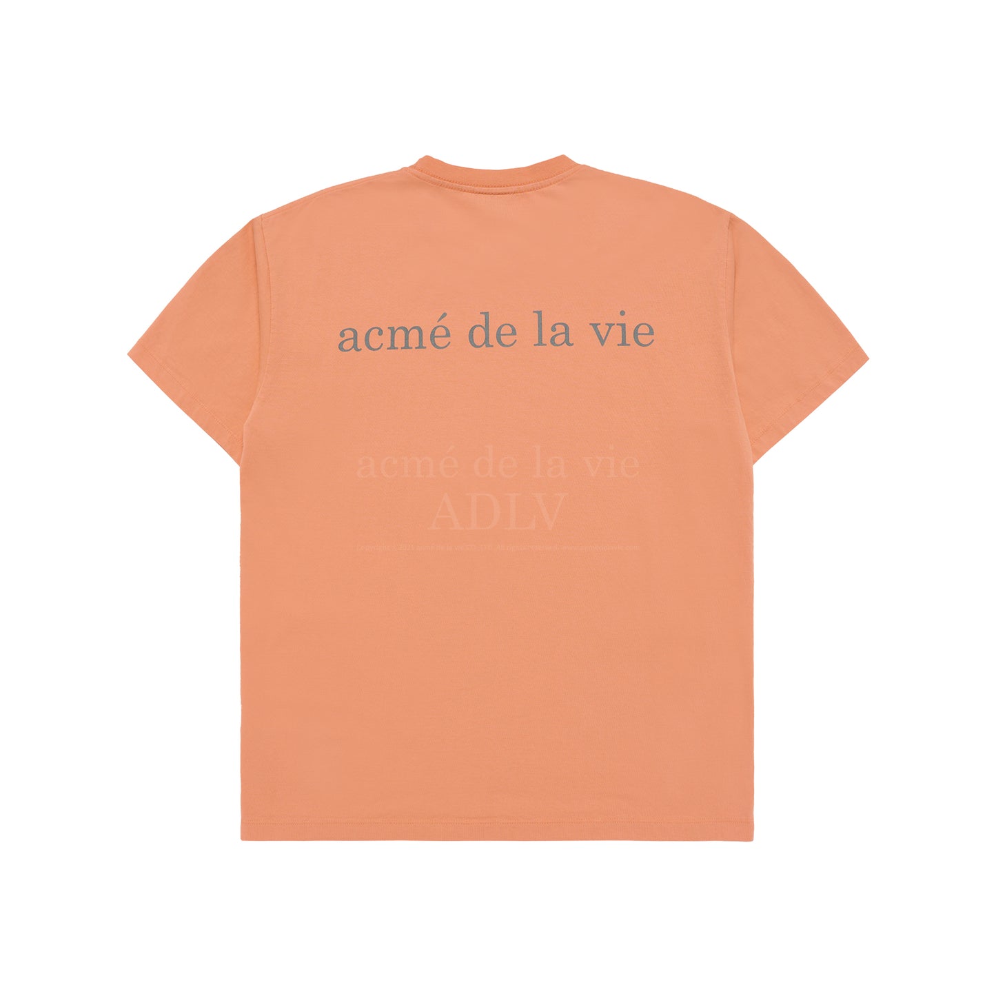 BASIC LOGO BIO WASHING SHORT SLEEVE T-SHIRT PEACH