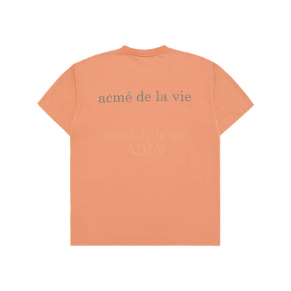 BASIC LOGO BIO WASHING SHORT SLEEVE T-SHIRT PEACH