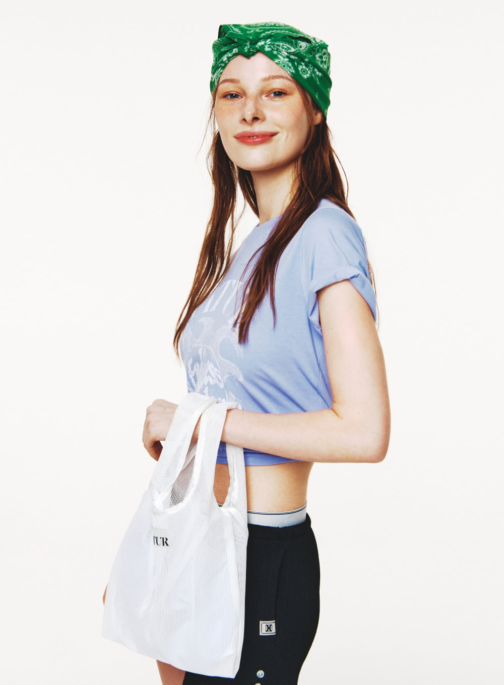 [satur] Bon Voyage Small Mesh Bag - White