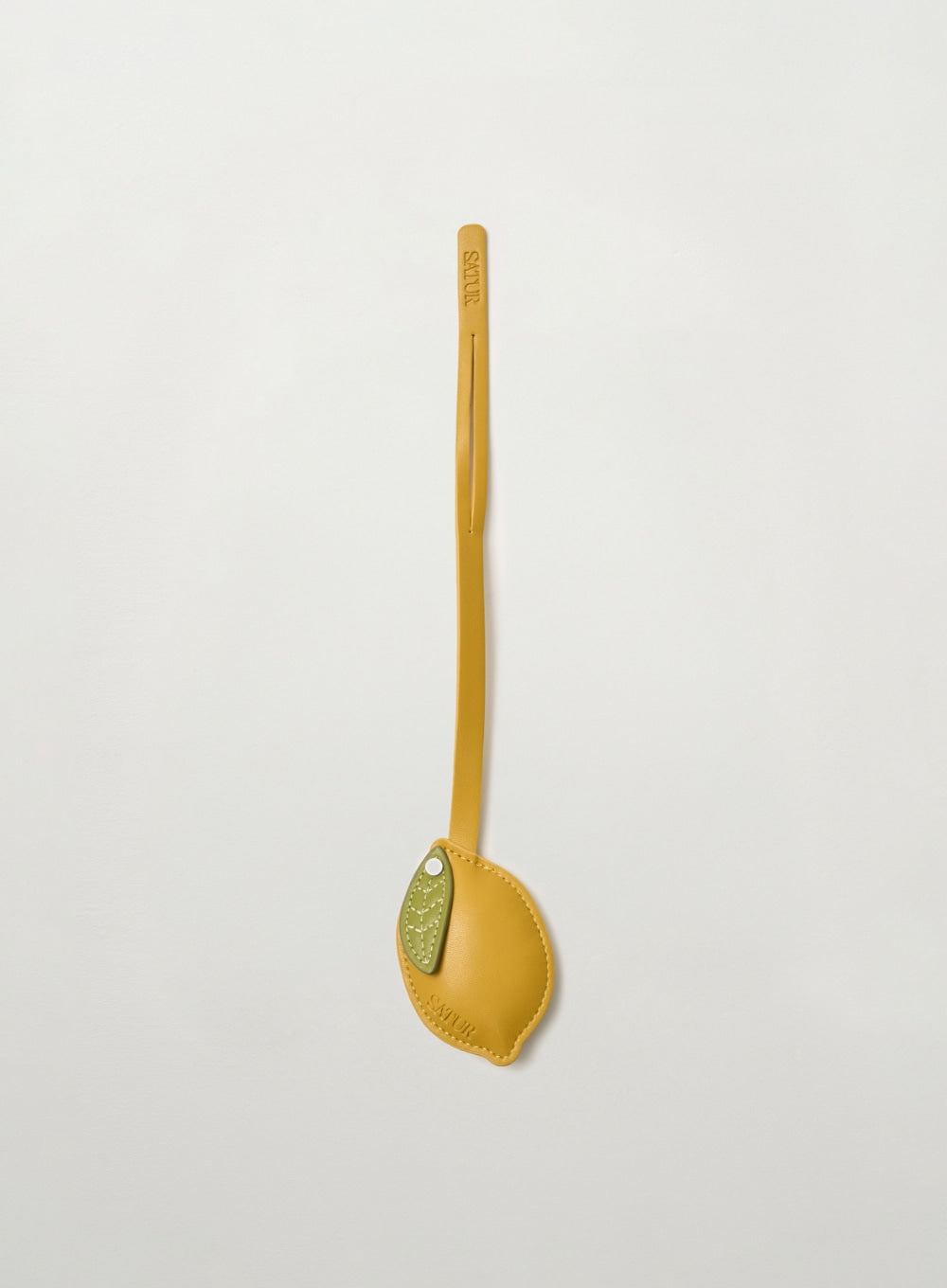 [satur] Citron Synthetic Leather Keyring - Yellow