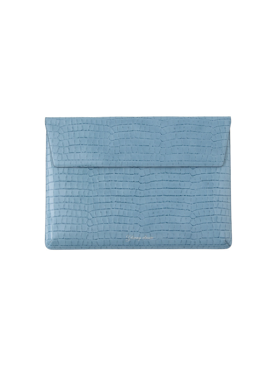 GLOWNY G Crack Leather Laptop Case 16 (Blue)