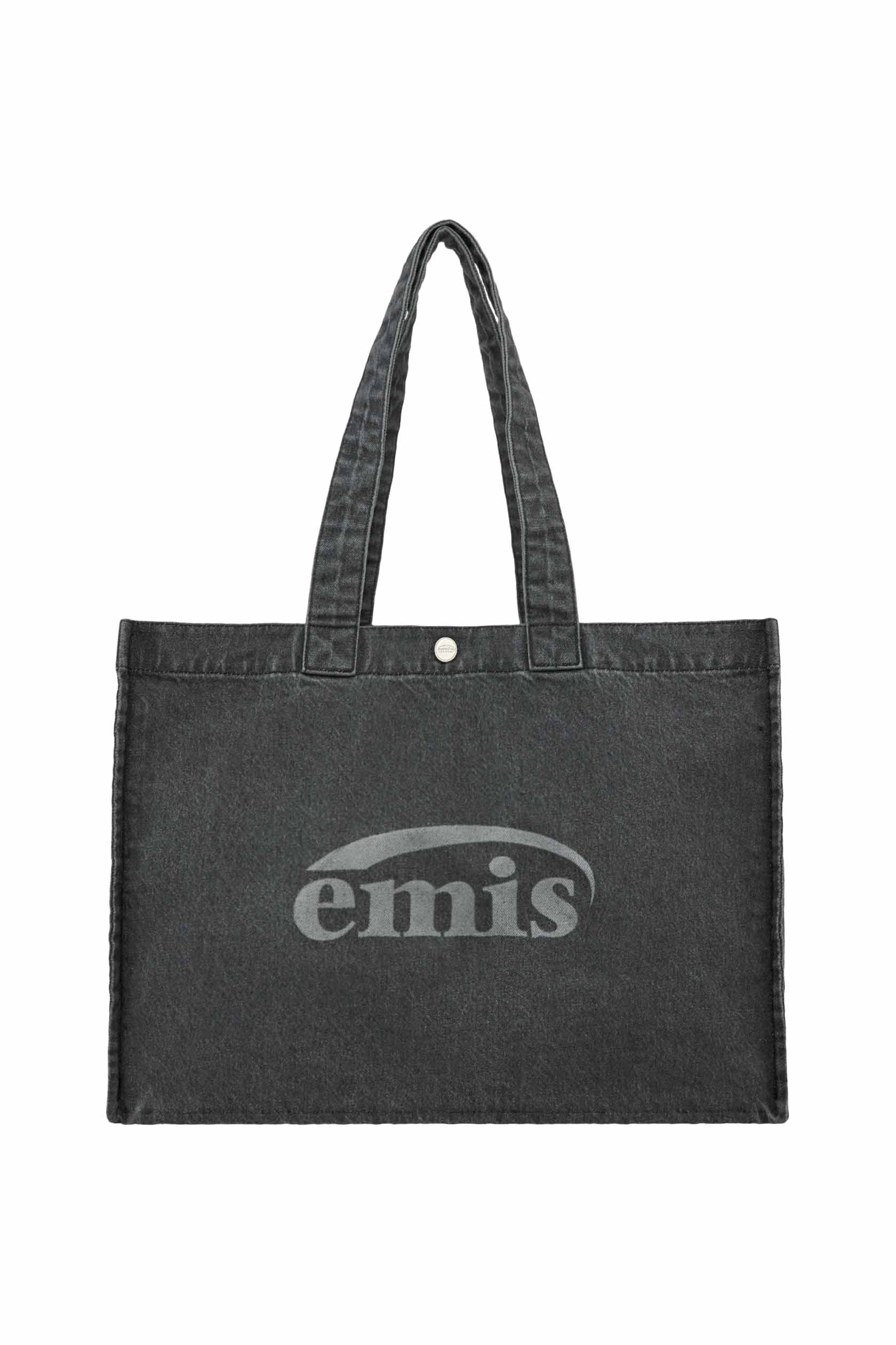 DENIM BIG SHOPPER BAG-DARK DENIM