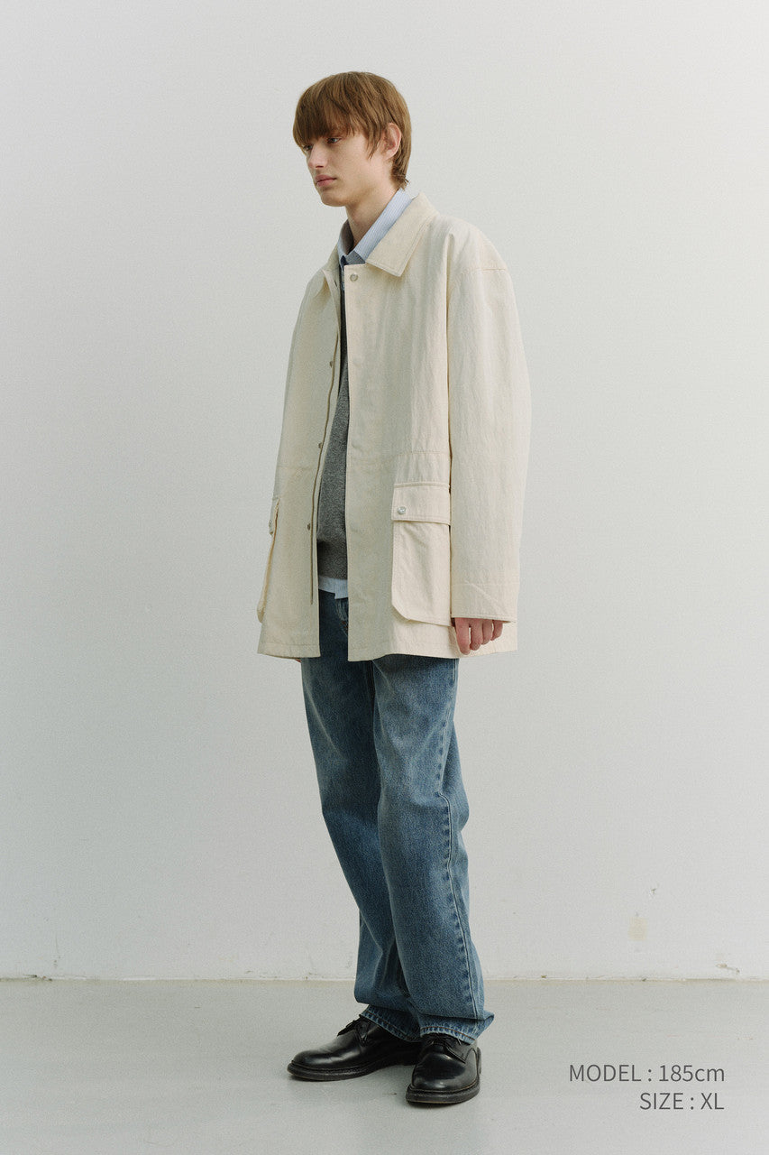Dunst Unisex Cotton Chore Jacket Off White