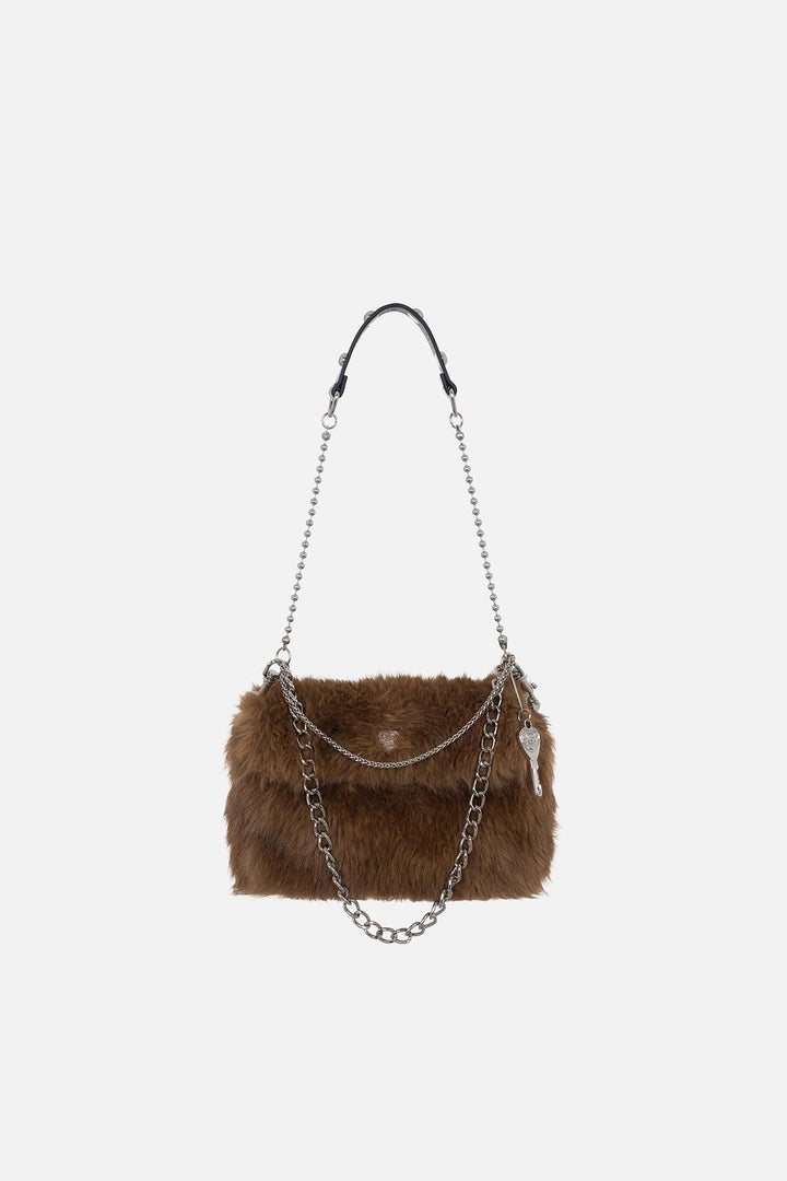Instantfunk Fur Mini Bag - Brown