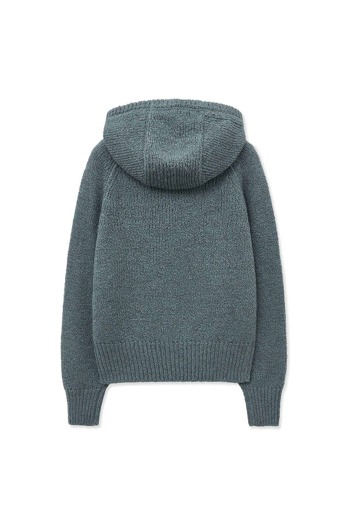 [matinkim] MUFFLER POINT HOODY PULLOVER IN BLUE