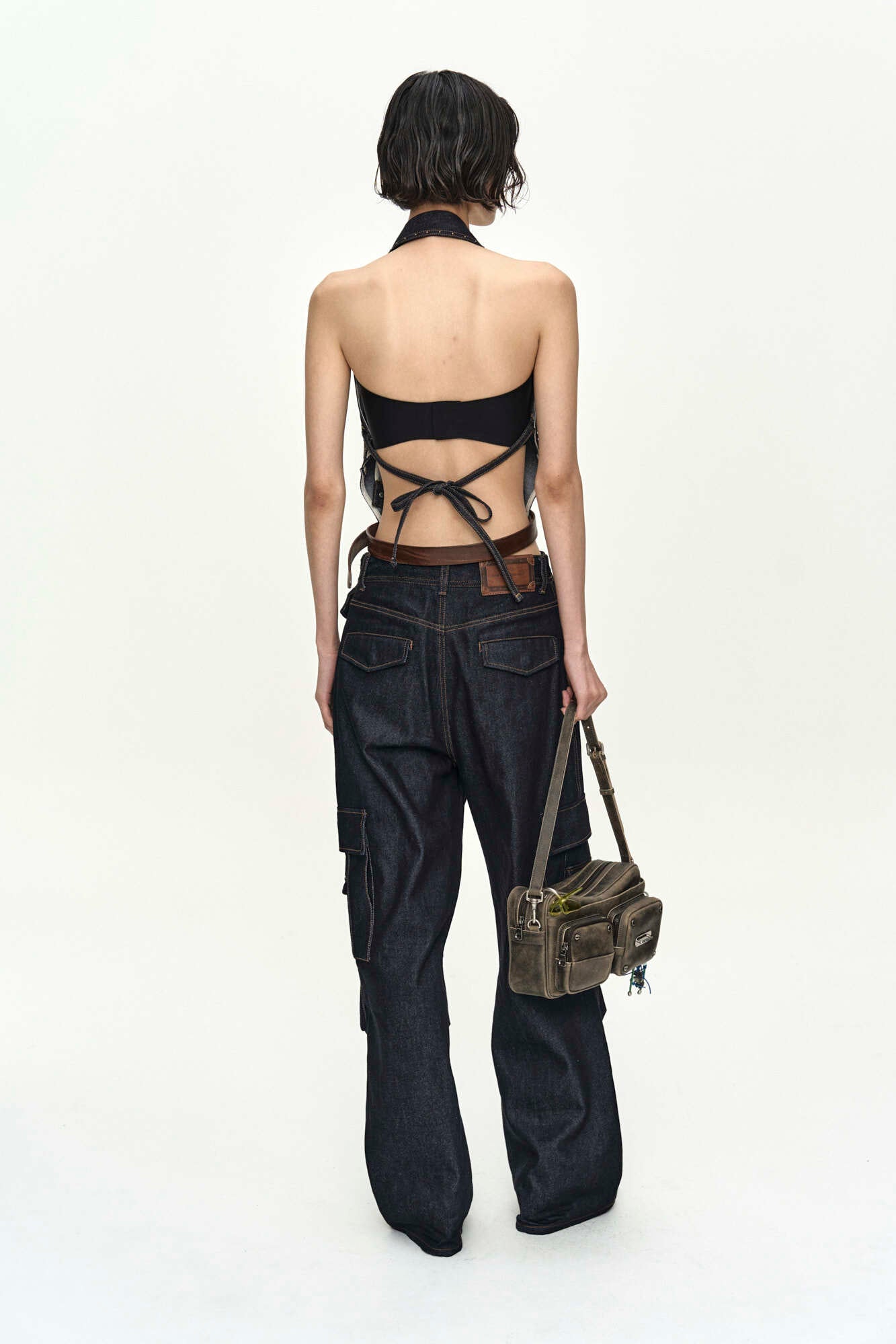 Andersson Bell Rigid Turnover Cargo Jeans