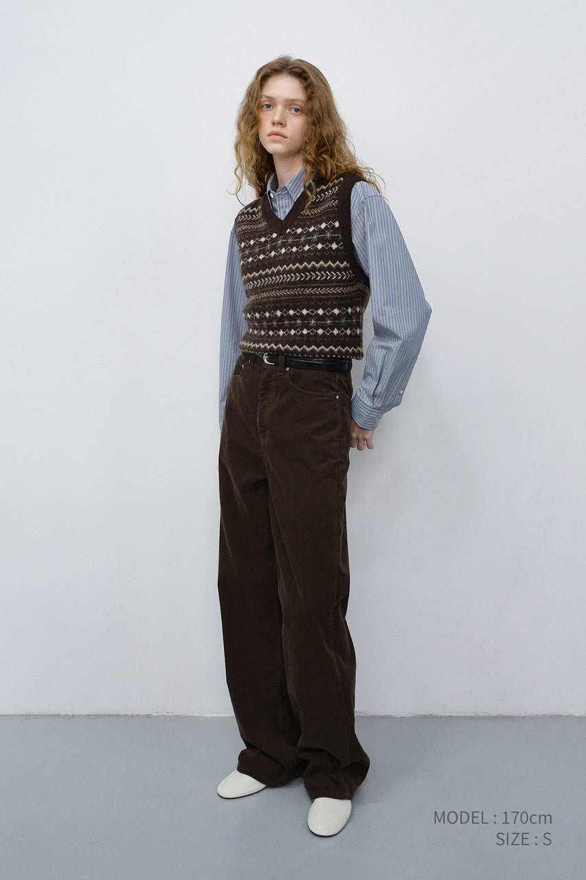 Dunst 90S Wide Corduroy Jeans Brown