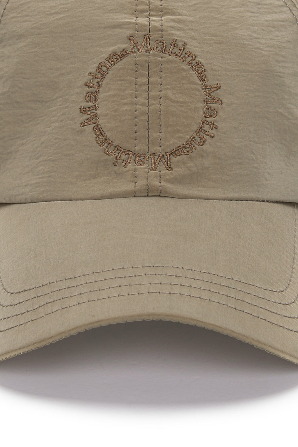 [matinkim] CRISP LOGO BALL CAP IN DARK BEIGE