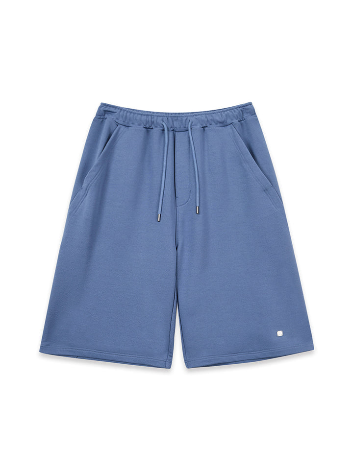 Matinkim Back Pocket Glitter Bermuda Sweatpants For Men IN Blue