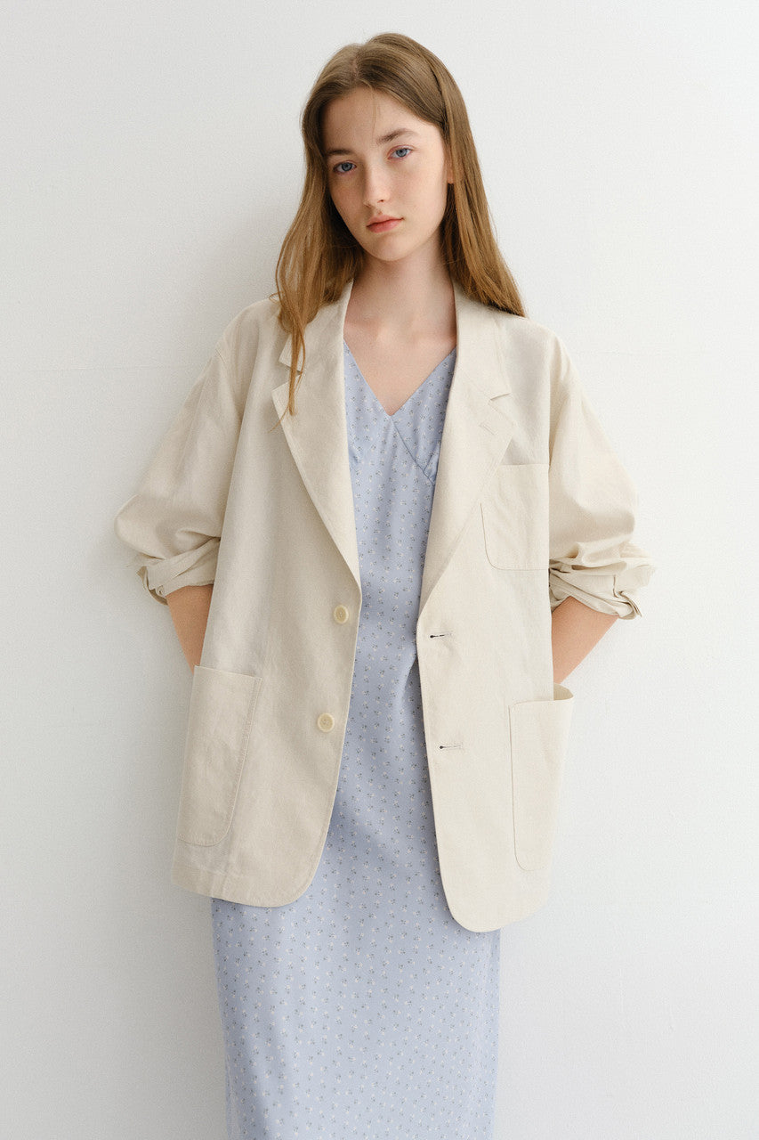 Dunst Unisex Soft Tailored Jacket Cream