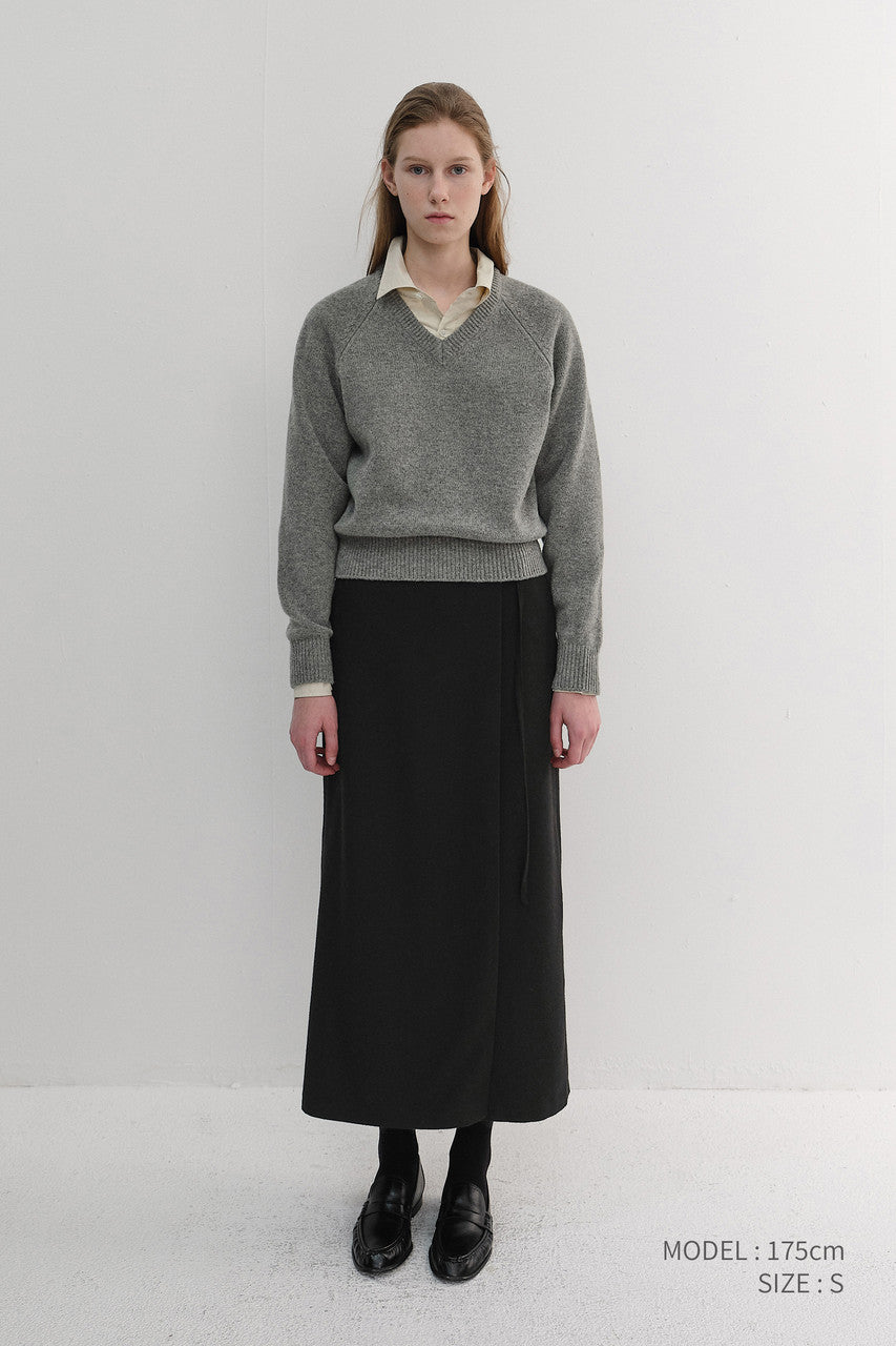 Dunst Maxi Wrap Skirt Black