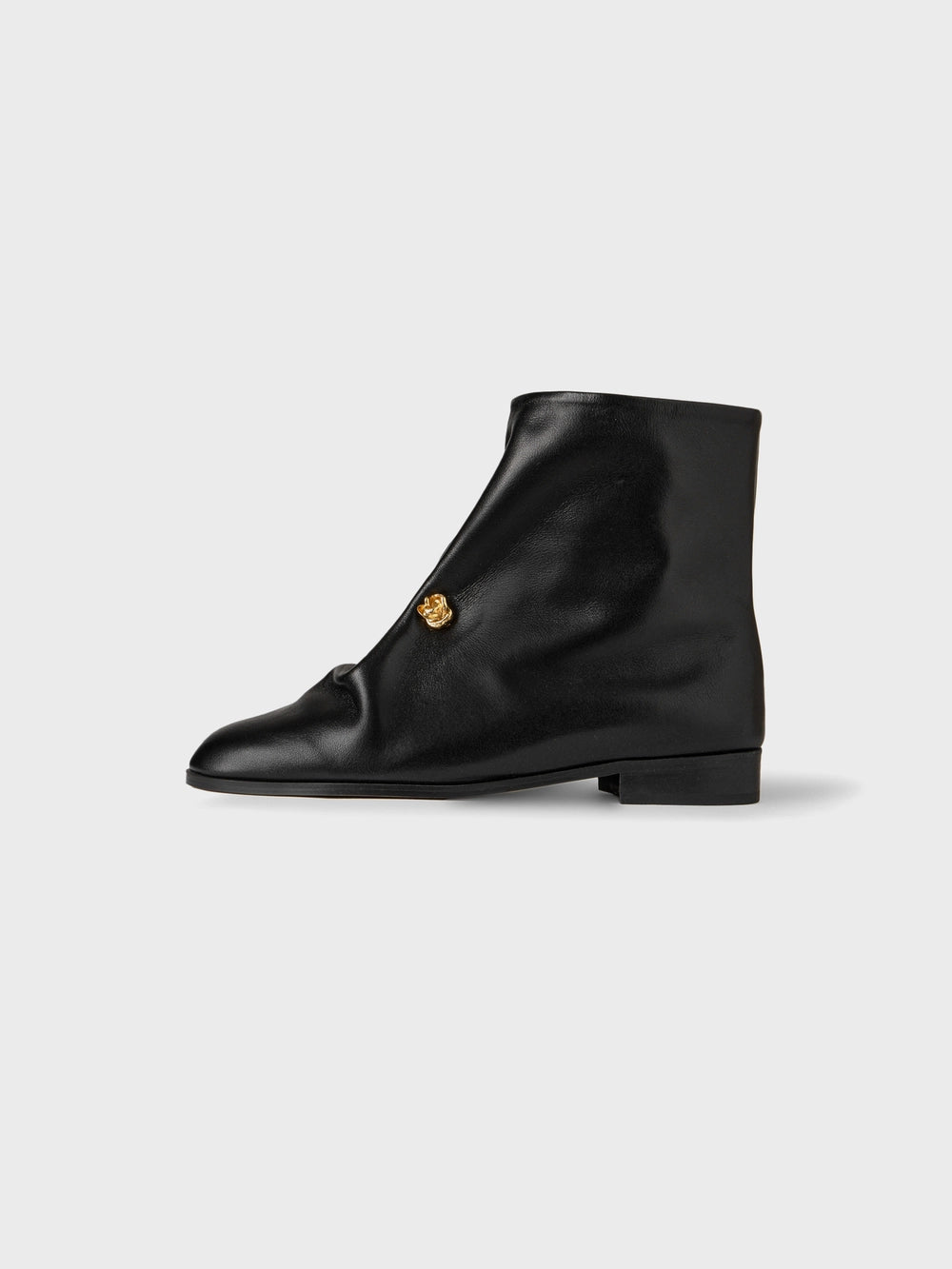 EENK Brooch Ankle Boots - Black
