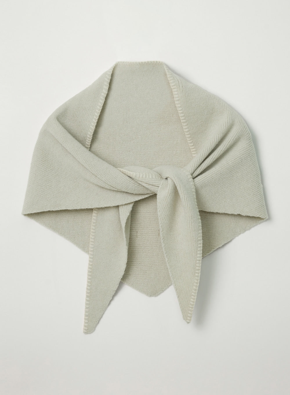 [satur] Knit Shawl Cape - Gray