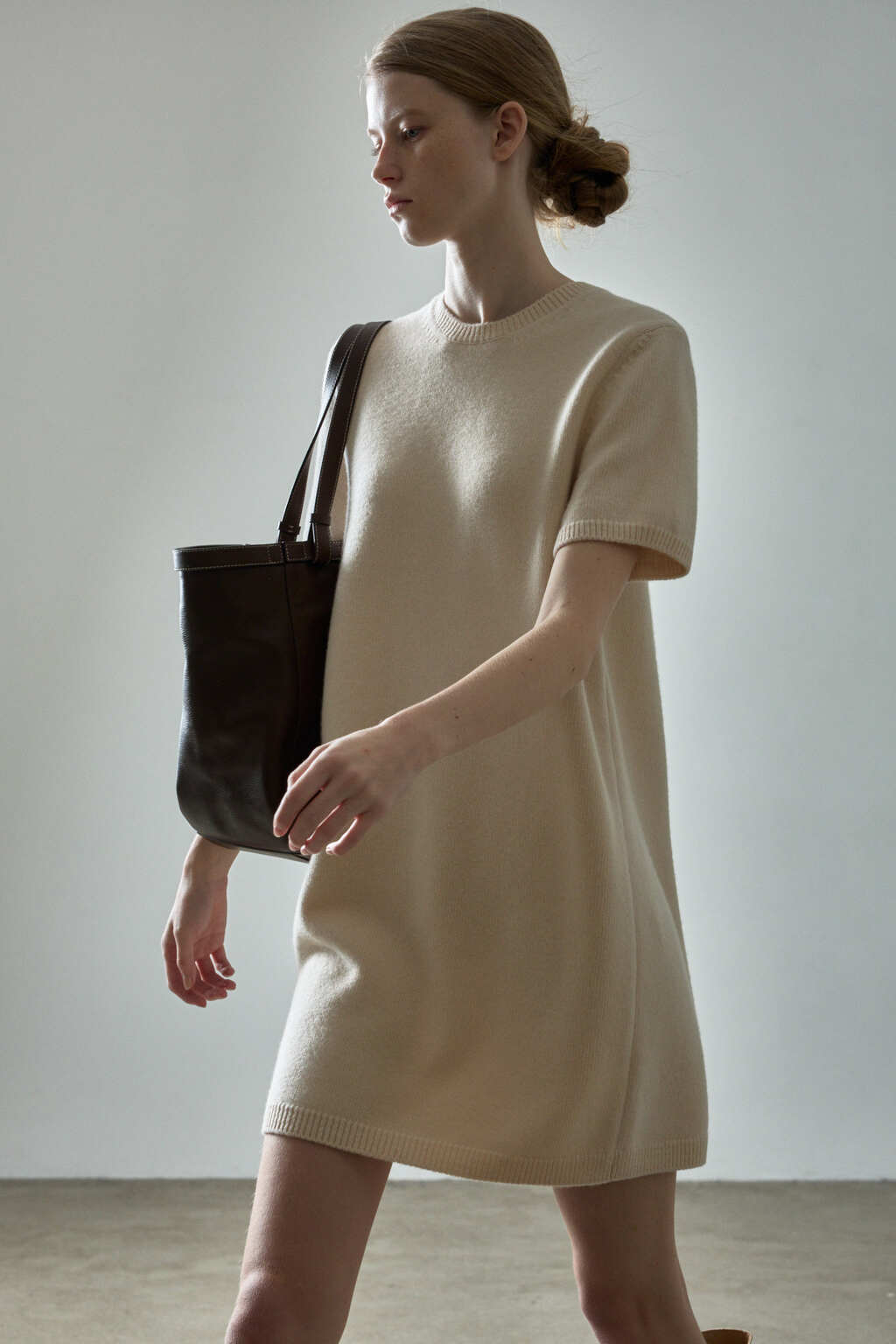 Facade Pattern 90s Knitwear Dress ivory