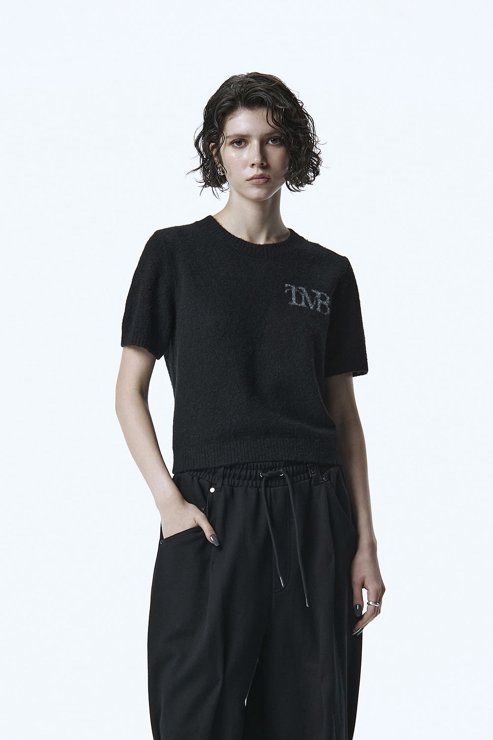 Treemingbird Tmb Essential Half Sleeve Knit Black