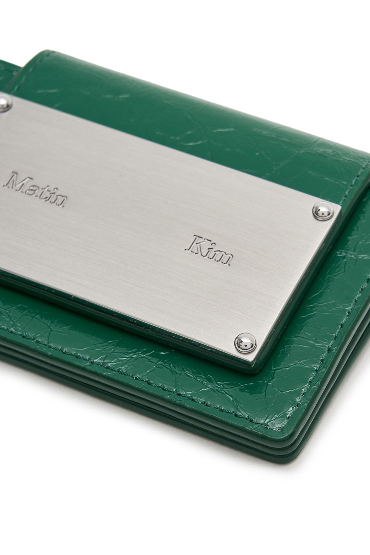 Matinkim Glazed Accordion Wallet IN Green