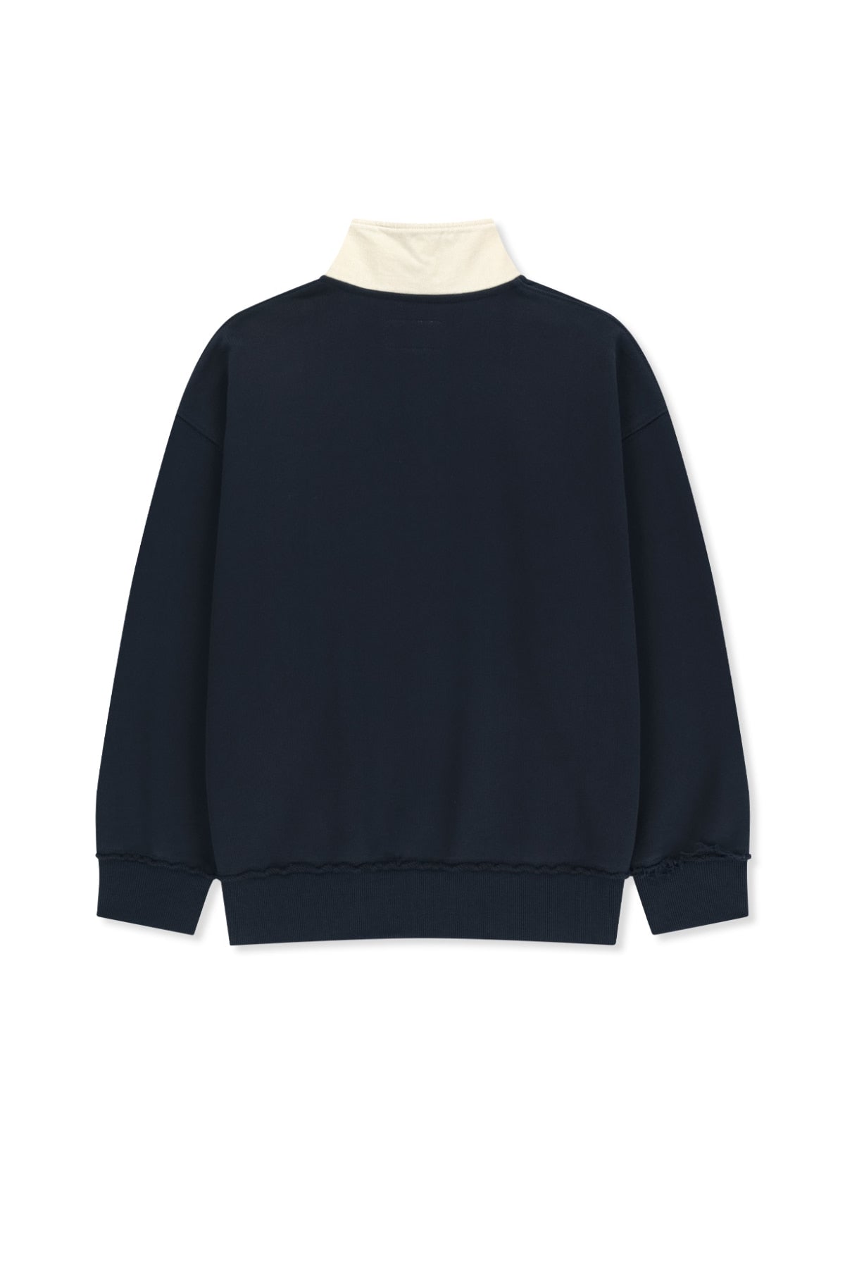 Matinkim Applique Logo Collar Quarter Zip UP IN Navy
