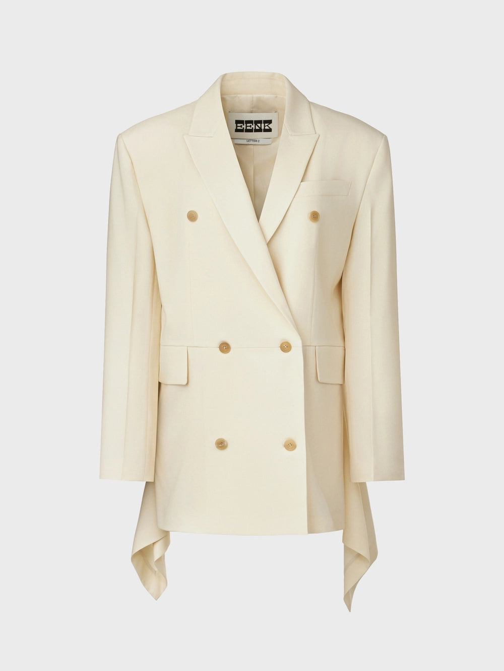EENK Back Drape Layered Jacket - Ivory