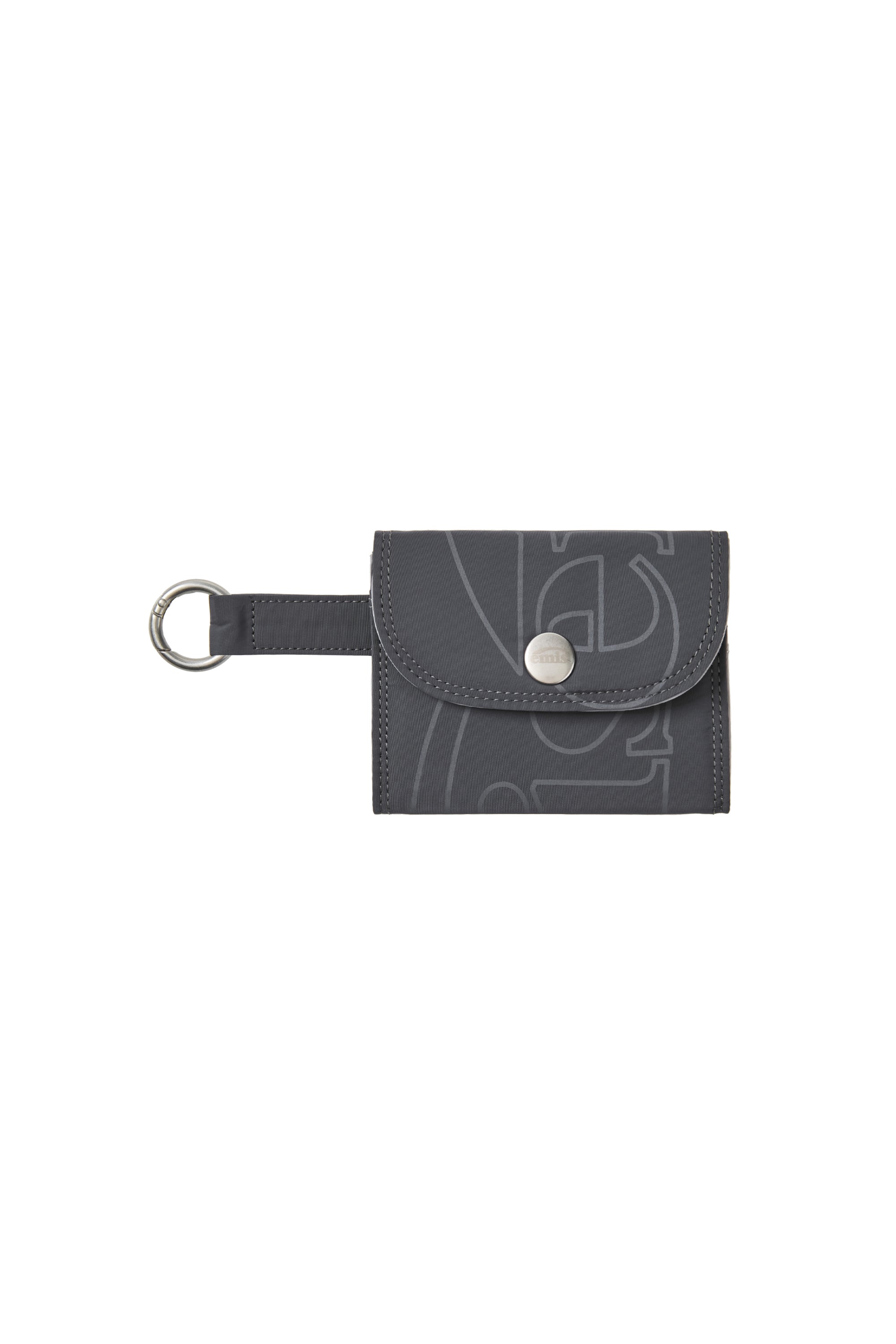 OUT LINE LOGO CARD HOLDER-DARK GRAY
