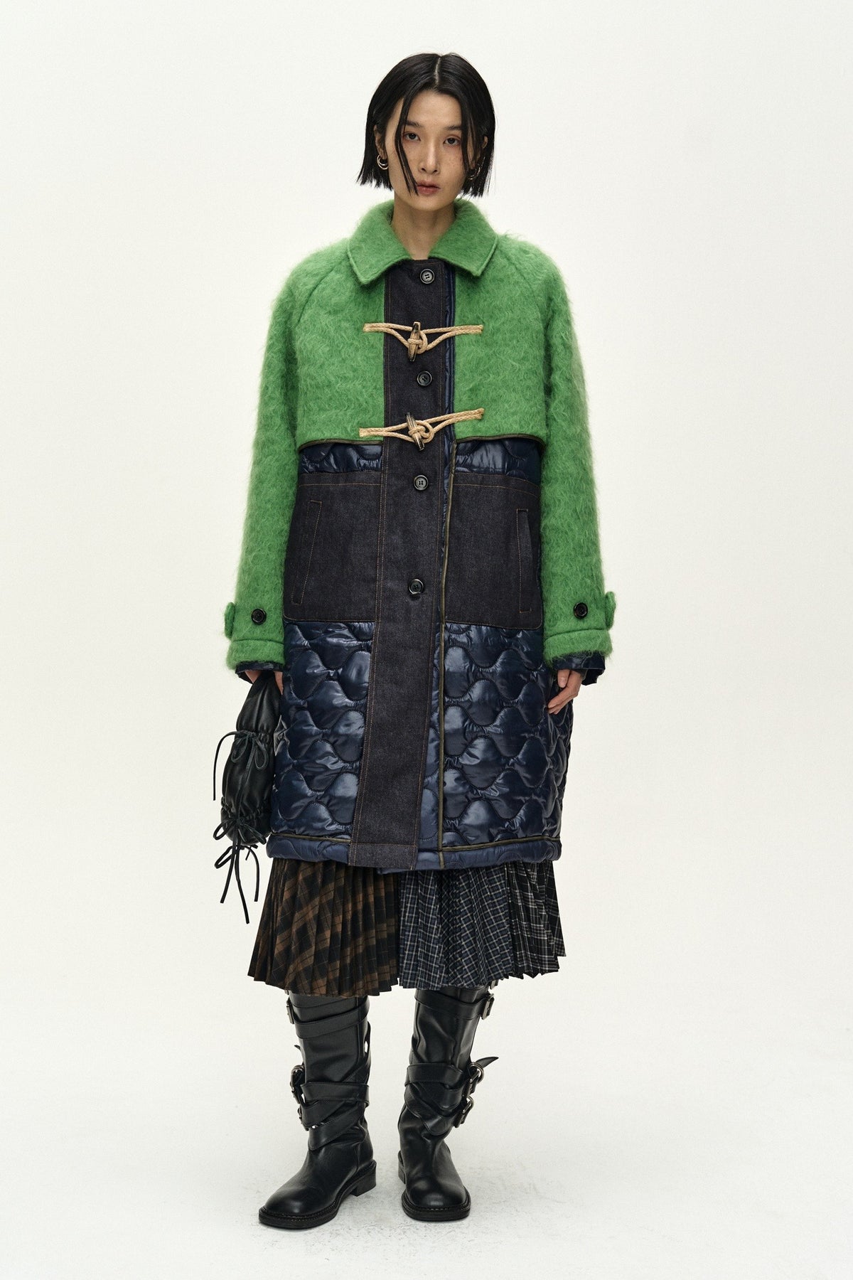 Andersson Bell Lawn Hairy Wool Quilted Duffle Coat