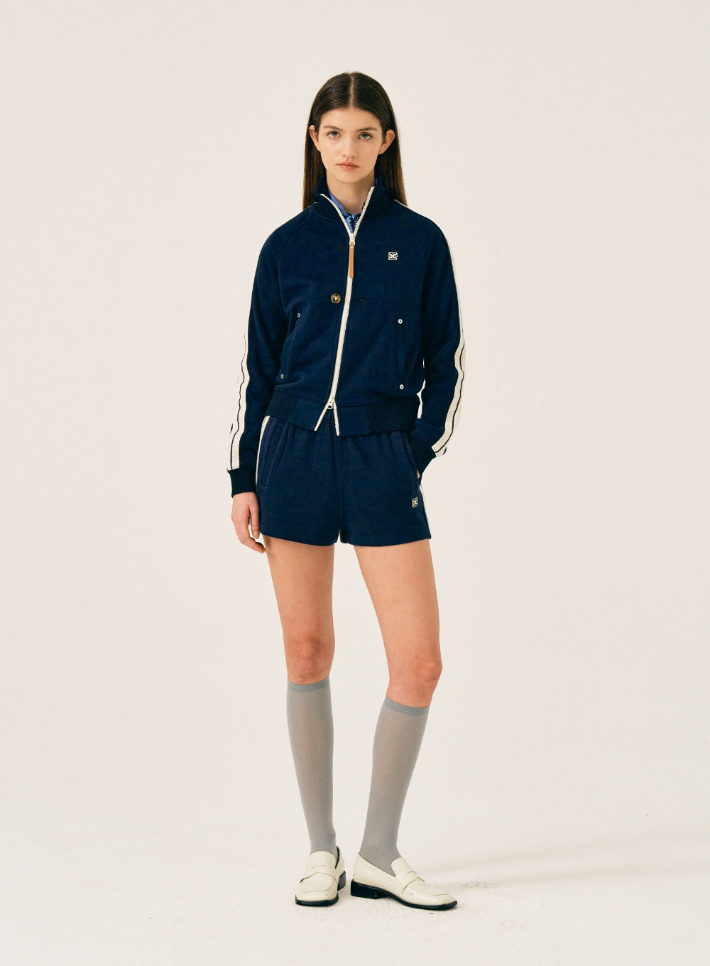 [satur] (W) Lawton All Day Track Shorts - Classic Navy