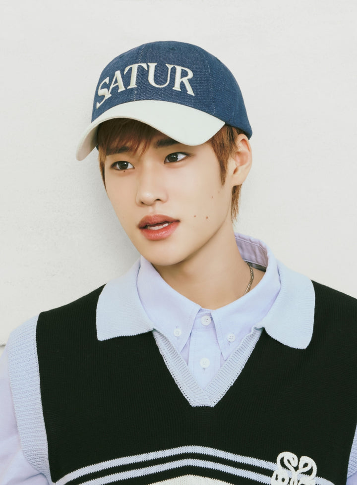 Satur Vintage Casual Volume Embroidery Ball Cap - Blue