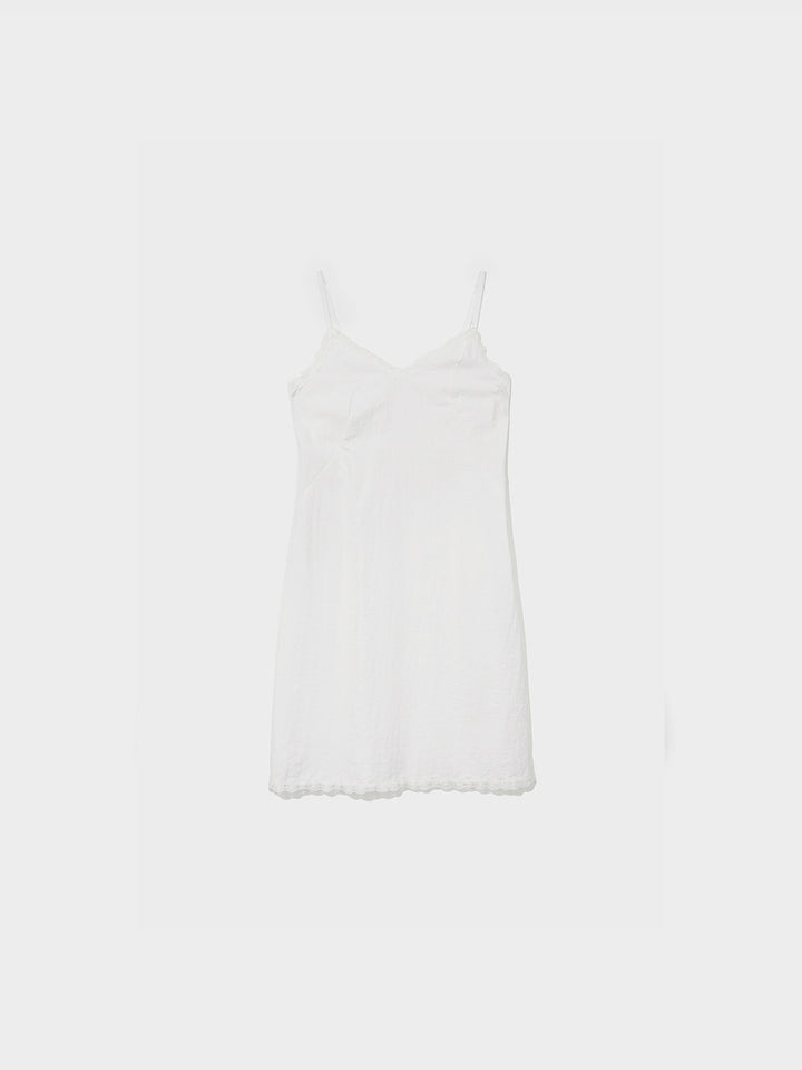 Low Classic Lace Midi Dress Ivory