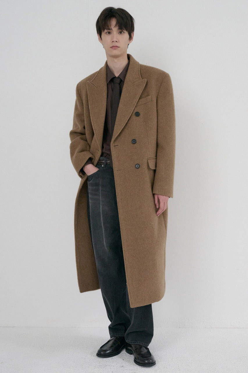 Dunst Unisex Tailored Double-Breasted Coat Camel