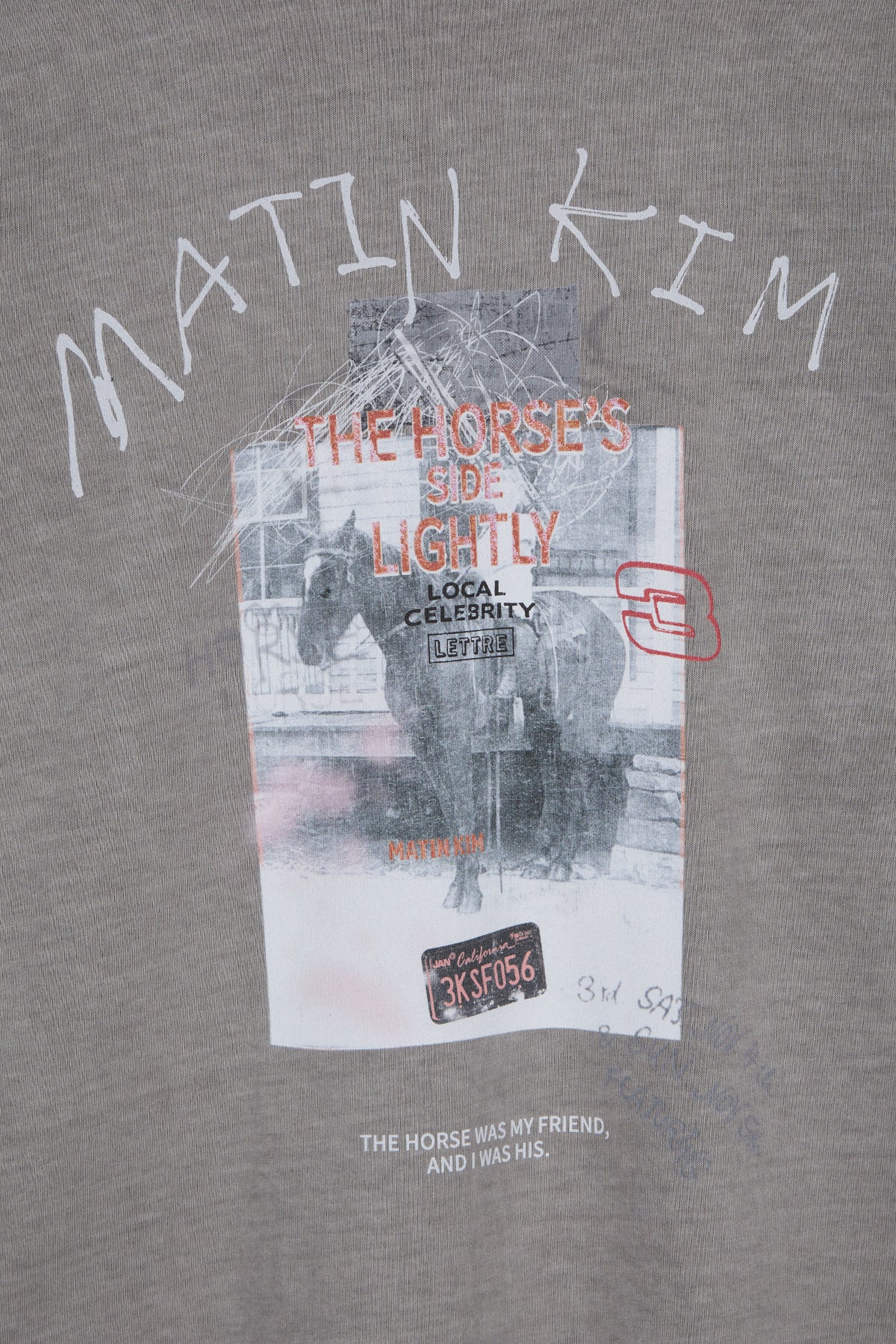 Matin Kim MATIN LNY 26 PIGMENT LONG SLEEVE TOP in Light Grey, Korean designer fashion